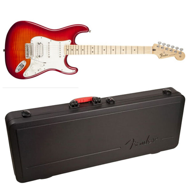 Fender Standard Stratocaster HSS Plus Top w/ Case, Aged Cherry Burst