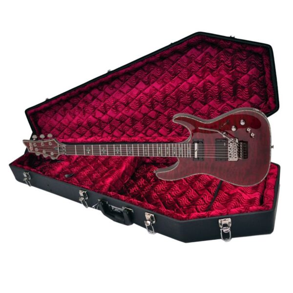 Schecter Hellraiser C-1 Sustaniac - Black Cherry, Floyd Rose + Free Coffin Case