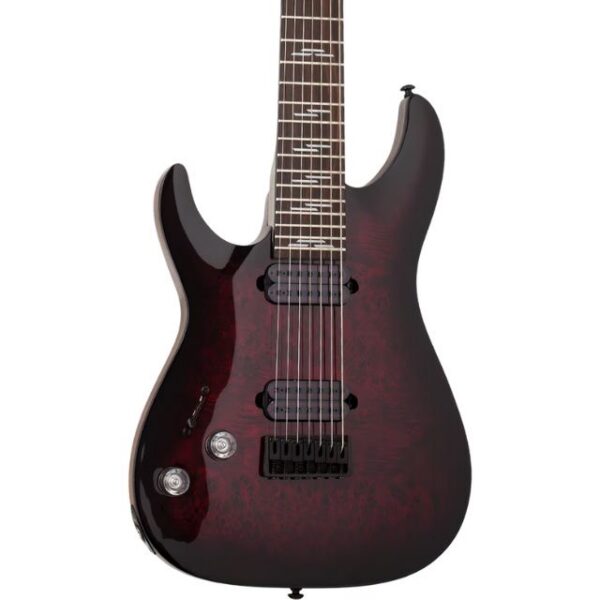 Schecter Omen Elite-7 LH 7-String Guitar - Black Cherry Burst