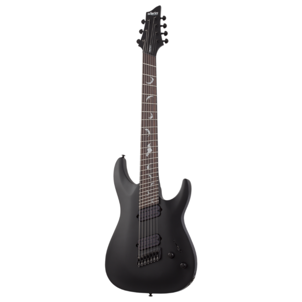 Schecter Damien-7 Multiscale 7-String Guitar, Satin Black