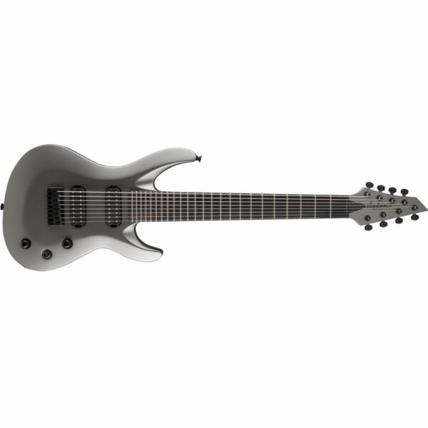 Jackson USA Select B8 8-String, Ebony FB, Satin Gray w/Case
