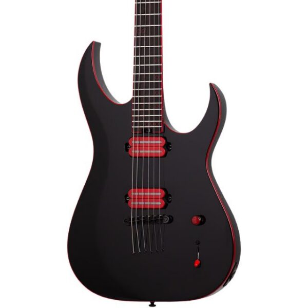 Schecter Sunset-6 Red Dawn Electric Guitar - Gloss Black