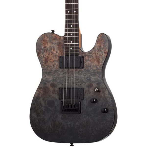 Schecter PT Standard 6-String Electric - Black Fade Burst Burl