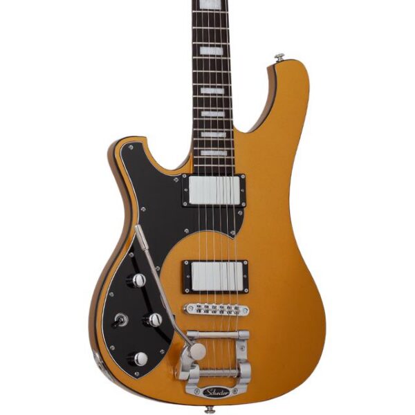 Schecter Stargazer-6 Vibrato LH Electric Guitar - Metallic Gold