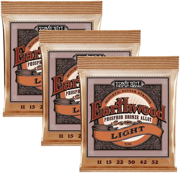 Ernie Ball Super Slinky Acoustic Phosphor Bronze Strings 3-Pack (2148)