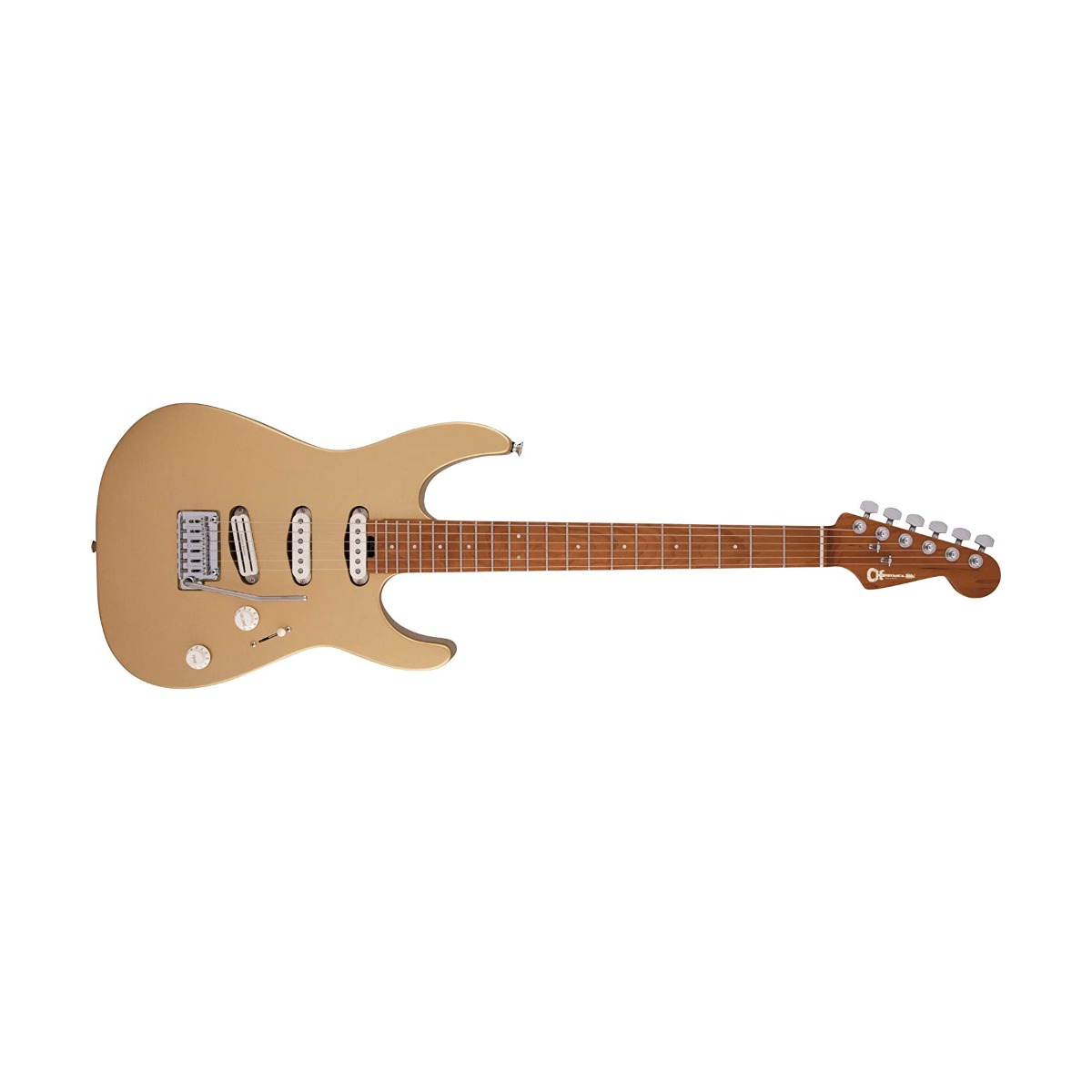 Charvel Pro-Mod DK22 SSS 2PT CM - Pharaohs Gold - Image 2