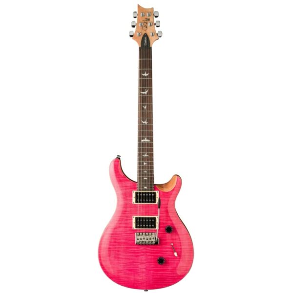 PRS SE Custom 24 Electric Guitar - Bonnie Pink, Natural Back