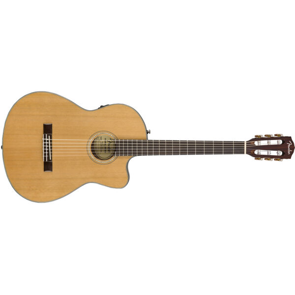 Fender CN-140SCE Thinline Classical, Natural w/Case