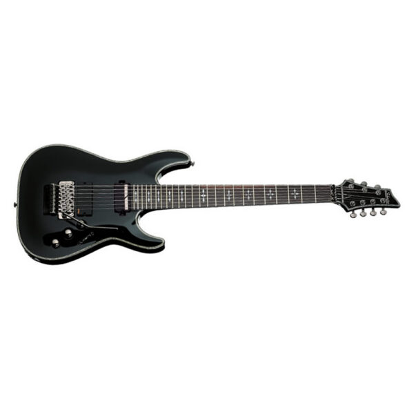 Schecter Hellraiser C-7 7-String Electric Guitar - Black, Floyd Rose, Sustainiac