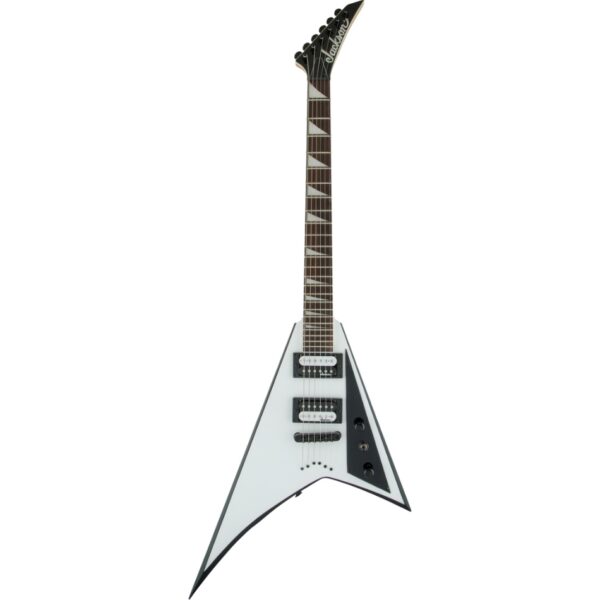 Jackson JS32T Rhoads - White w/ Black Bevels, Amaranth FB