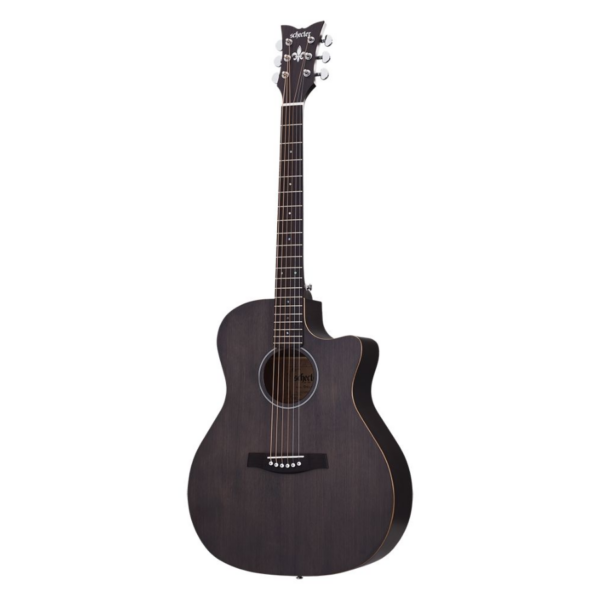 Schecter Deluxe Acoustic Guitar - Satin See Thru Black