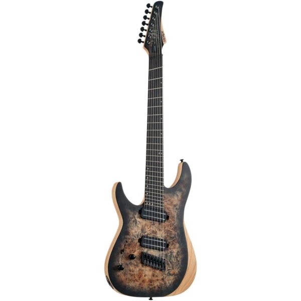 Schecter Reaper-7 Multiscale LH 7-String, Ebony FB, Satin Charcoal Burst