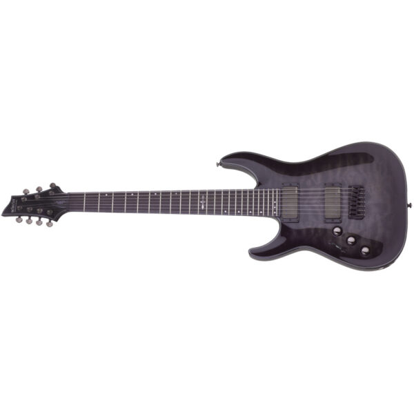Schecter Hellraiser Hybrid C-7 LH 7-String, Trans Black Burst