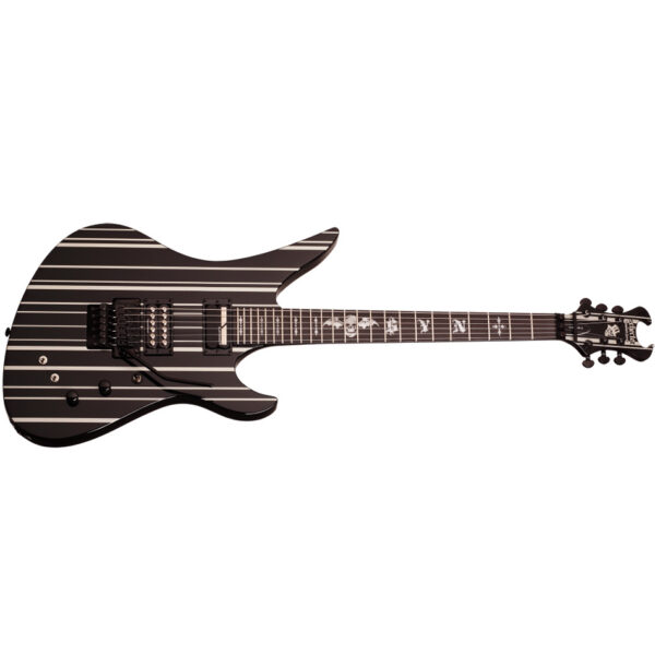 Schecter Synyster Gates Custom-S - Gloss Black/Silver Pinstripes