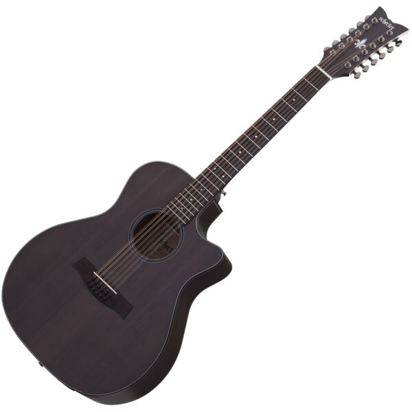 Schecter Orleans Studio-12 Acoustic 12-String, See Thru Black Satin