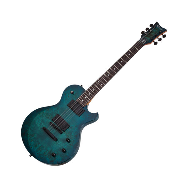 Schecter Solo-II Standard Electric Guitar - Ocean Blue Burst Burl