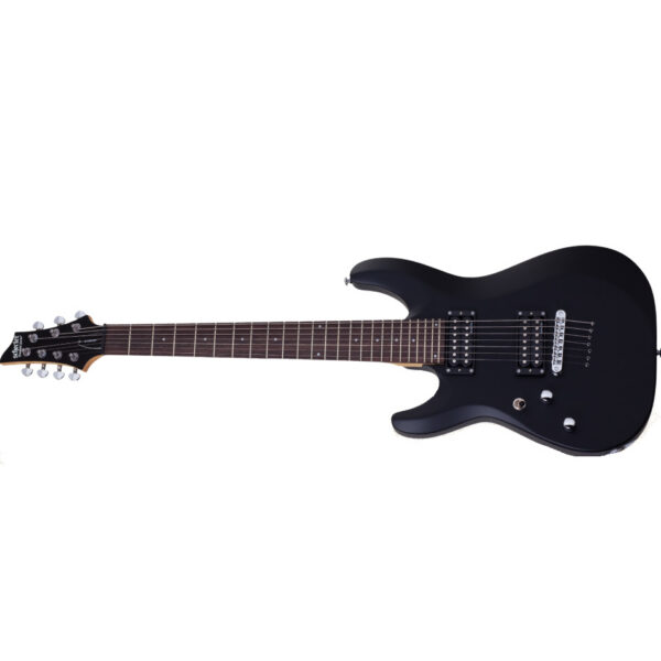 Schecter C-7 Deluxe LH 7-String Guitar - Satin Black