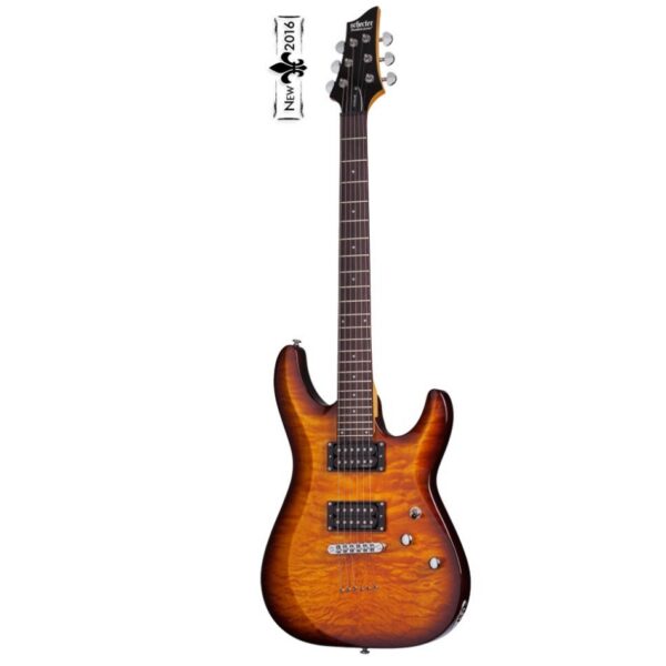 Schecter C-6 Plus Electric Guitar - Vintage Sunburst, Rosewood
